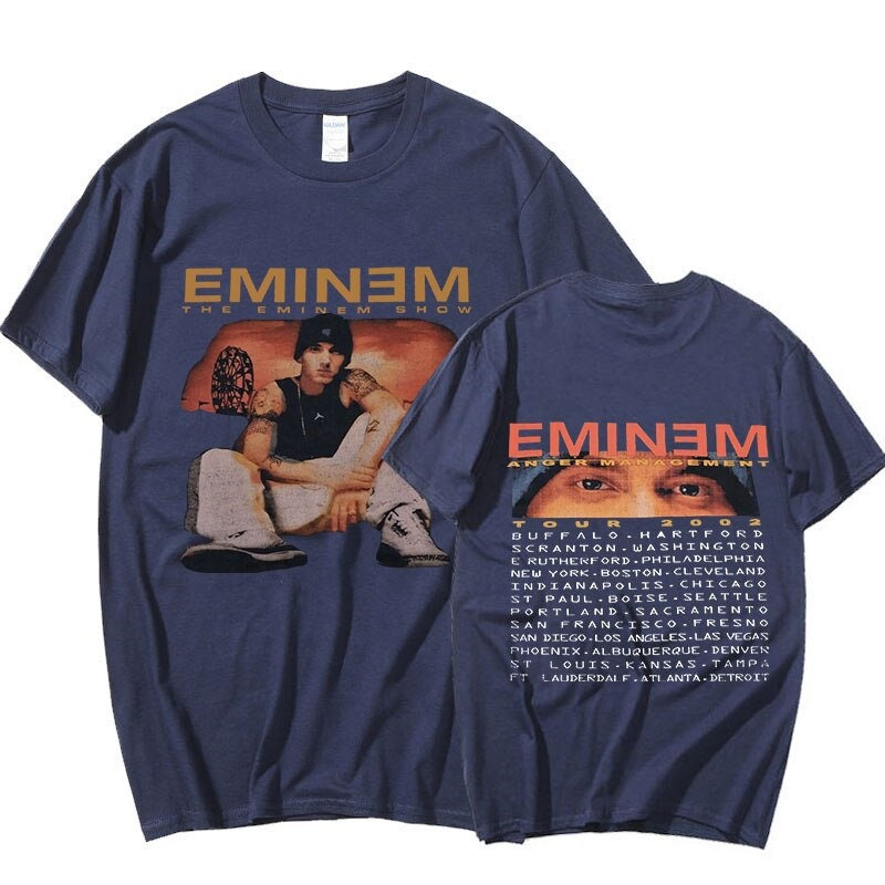 Discover Maglietta Stampa Su 2 Lati Eminem Anger Management album Tour T-shirt