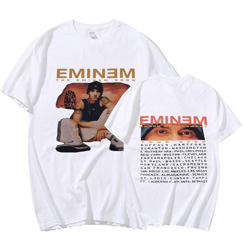 Discover Maglietta Stampa Su 2 Lati Eminem Anger Management album Tour T-shirt