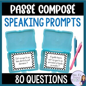 passé composé speaking prompts