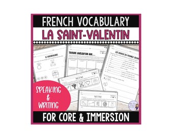French Valentine's Day Speaking Writing Activities (Digital Download)