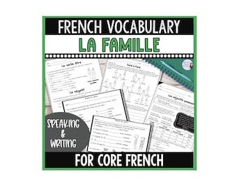 French Family Vocabulary Worksheets: Beginner French Lessons (PDF Download)