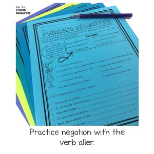 French Verb Worksheets: Aller Present Tense + Futur Proche Activities ...