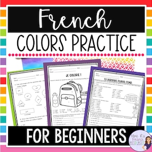 French Colors Worksheets: Beginner Vocabulary Activities (Digital Resource)