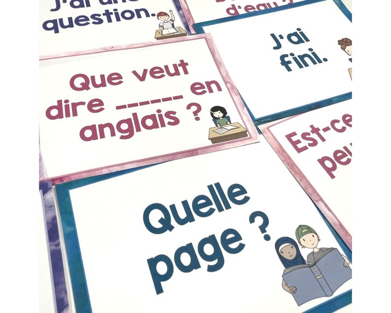 Common French classroom expressions posters