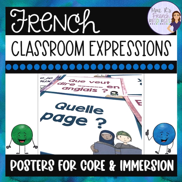 French education posters : French classroom expressions, French classroom decor, printable French resource for French class