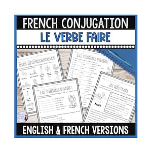Karta pracy „Verb Faire” po francusku: ćwiczenia w czasie teraźniejszym (wersja cyfrowa do pobrania)
