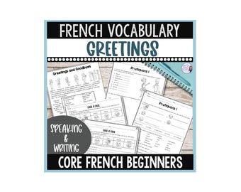 French Greetings Worksheets: Beginner Vocabulary & Speaking Activities (PDF Download