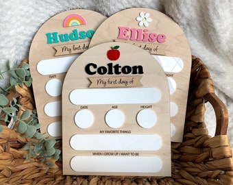 First Day Of School Sign, Custom Back To School Sign, First And Last Day School Sign, Back To School Photo Prop, Interchangeable School Sign