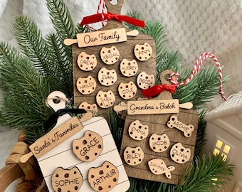 Custom Family Cookie Ornament, Gifts for Grandma Ornament, Family Name Ornament, Grandkids Ornament, Baking Ornament, Kitchen Ornament 2023