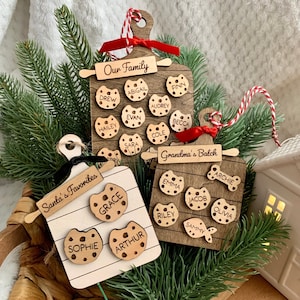 Custom Family Cookie Ornament, Gifts for Grandma Ornament, Family Name Ornament, Grandkids Ornament, Baking Ornament, Kitchen Ornament 2023