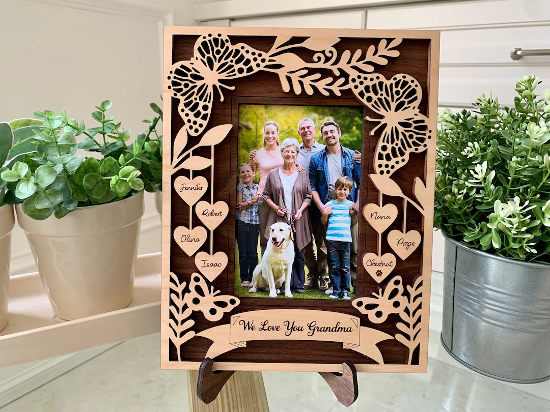 Custom Family Frame, Family Tree Sign, Personalized Family Photo Frame ...
