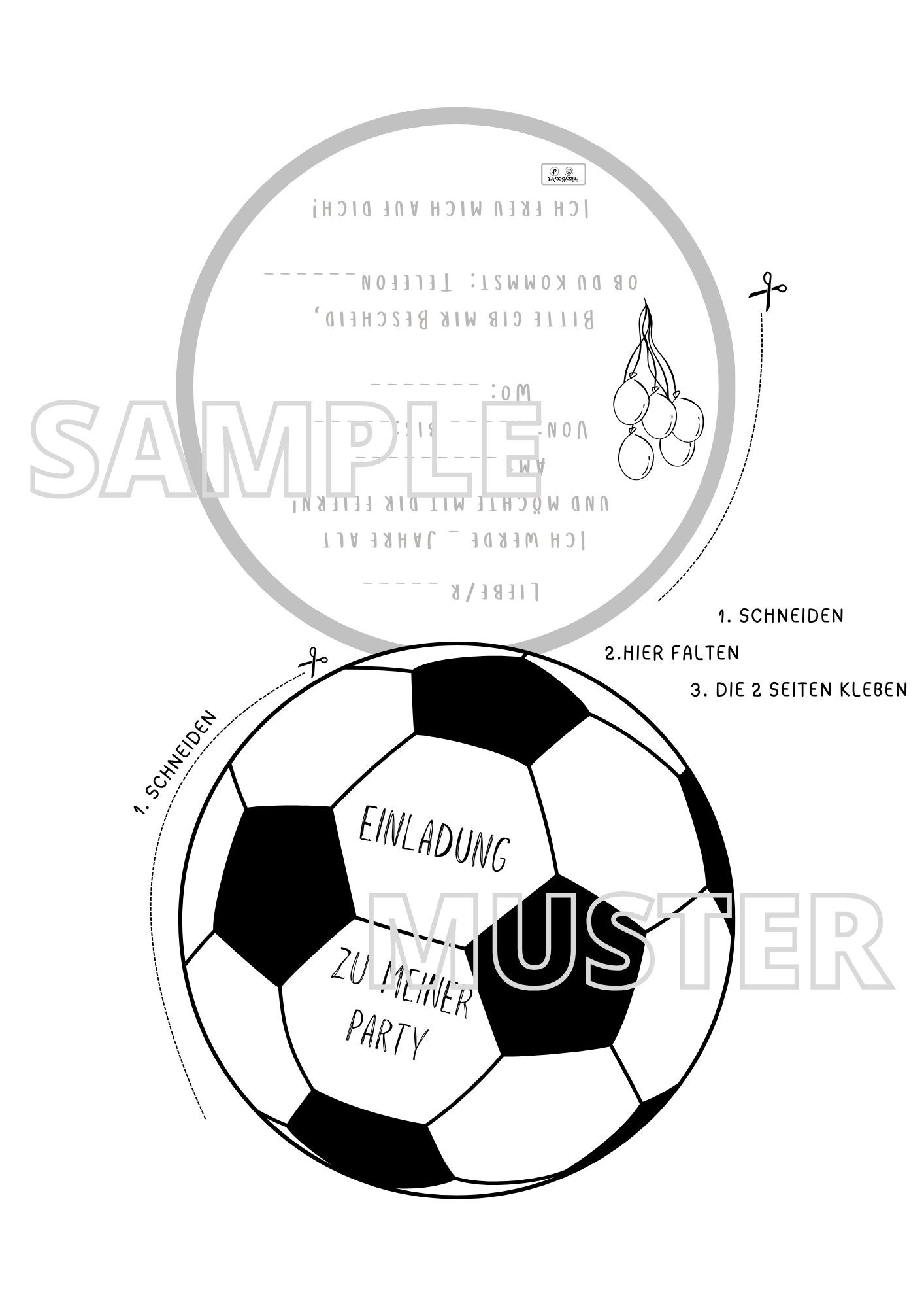Grace Yonks Fußball-Geburtstagseinladungen + Umschläge – 25 Stück Für Deine Perfekte Fußball-Party