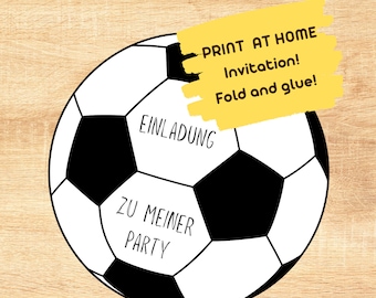 Invitación imprimible de cumpleaños de fútbol para niños (PDF y JPEG)