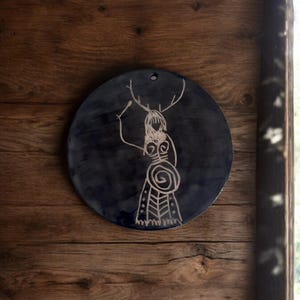 Handmade Ceramic Shaman Witch Wall Decor