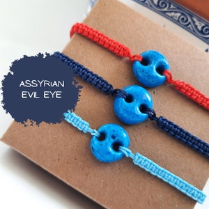 Assyrian Blue Evil Eye Bracelet