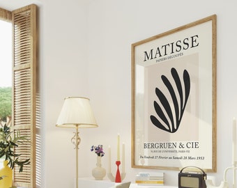 Henri Matisse Printable Poster, Matisse Wall Art, Matisse Botanical Print, Home Decor Wall Art, Digital Download, Papiers Decoupes