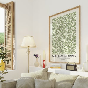 William Morris Art Poster, William Morris Art, Victoria and Albert Museum, William Morris Exhibition Poster, Vintage Motif Wall Art Poster