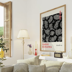 Yayoi Kusama Poster, Vintage Poster, Galeriewandset, Japanisches Poster, Yayoi Kusama Poster, Ausstellung Wandkunst, Japan Wandkunst