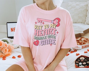 Key to my Heart, Valentines Day Shirt, Key to my Heart Shirt, Retro Style Shirt