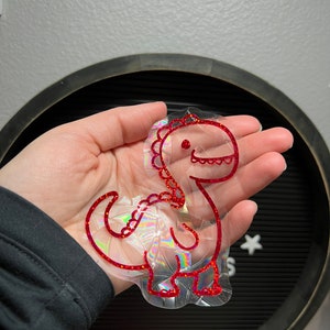 dinosaur  sunatcher / suncatcher / red dinosaur  / dinosaur / dino / fun suncatcher