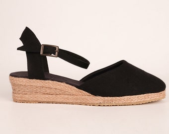 Women's Summer Linen Espadrilles organic vegan sustainable - canvas (3cm - 1.18inch) Made in Türkiye