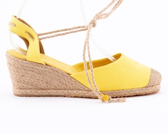 Lace Up Women Flats, Rope Sole Shoes, Handmade Espadrille, Flat Espadrilles, Tie Up Flat Shoes, Made in Türkiye  Heel Height 7cm - 2.75 inch