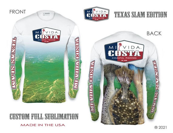 Texas Slam Hoodie Performance Dry-Fit Fishing Long Sleeve Shirts, 40+ UPF  Sun Protection, Men's SPF Hoodie Fishing Shirt, Ladies UV Shirt