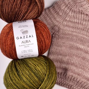 Gazzal Aura Yarn: Hand-Painted Australian Merino Wool, 100g DK Light Worsted bild 1