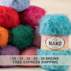Nako Paris al por mayor, hilo suave y esponjoso, hilo de muñeca hipoalergénico, hilo para tejer y ganchillo, hilo de invierno, hilo de envío gratuito de pedidos a granel