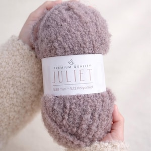 Bulky Looped Boucle Knitting Wool, Nako Juliet Yarn, Super Soft Textured, 100g Skein