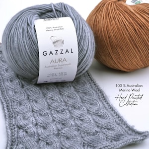 Gazzal Aura Yarn: Hand-Painted Australian Merino Wool, 100g DK Light Worsted bild 7