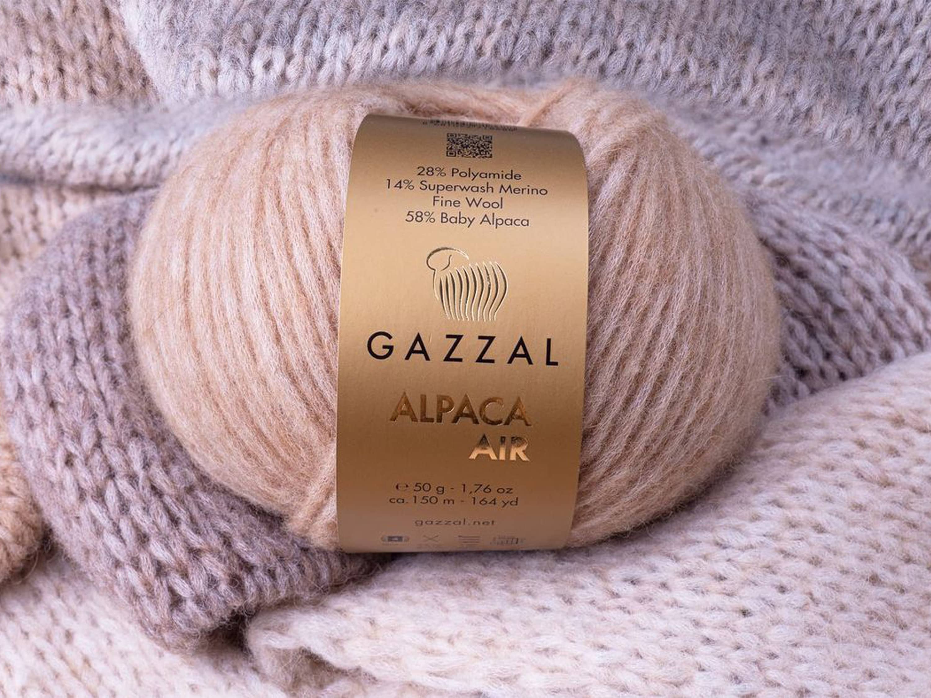 GAZZAL Alpaca Air, Soft Baby Alpaca Merino Wool Blend Yarn GAZZAL Alpaca Air, Soft Baby Alpaca Merino Wool Blend Yarn