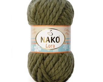 Destash Yarn: Nako Lora Super Bulky Yarn, Wool Blend, Chunky Knit Projects