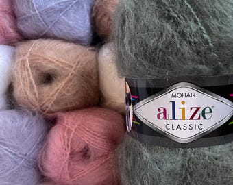 DESTASH - Filato Alize Mohair Classic: Filato morbido e soffice per maglia e uncinetto