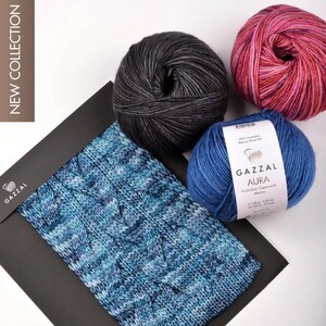Gazzal Aura Yarn: Hand-Painted Australian Merino Wool, 100g DK Light Worsted bild 5