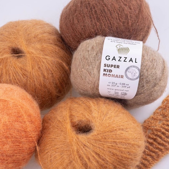 Gazzal Super Kid Mohair Yarn: Luxury Lace Knitting Wool