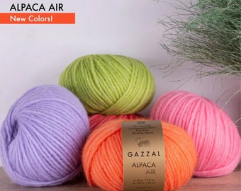 Filato Gazzal Alpaca Air: misto lana merino baby alpaca, peso pettinato