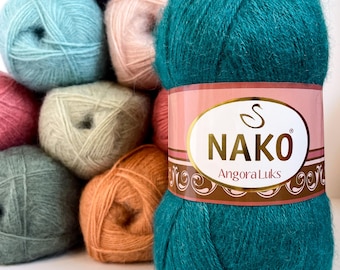 Filato Nako Angora Luks, misto mohair, consistenza morbida e soffice