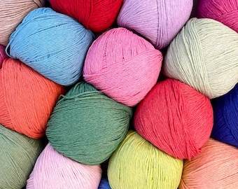 Eco-Friendly Recycled Cotton Baby Yarn, Lightweight Fine Yarn
