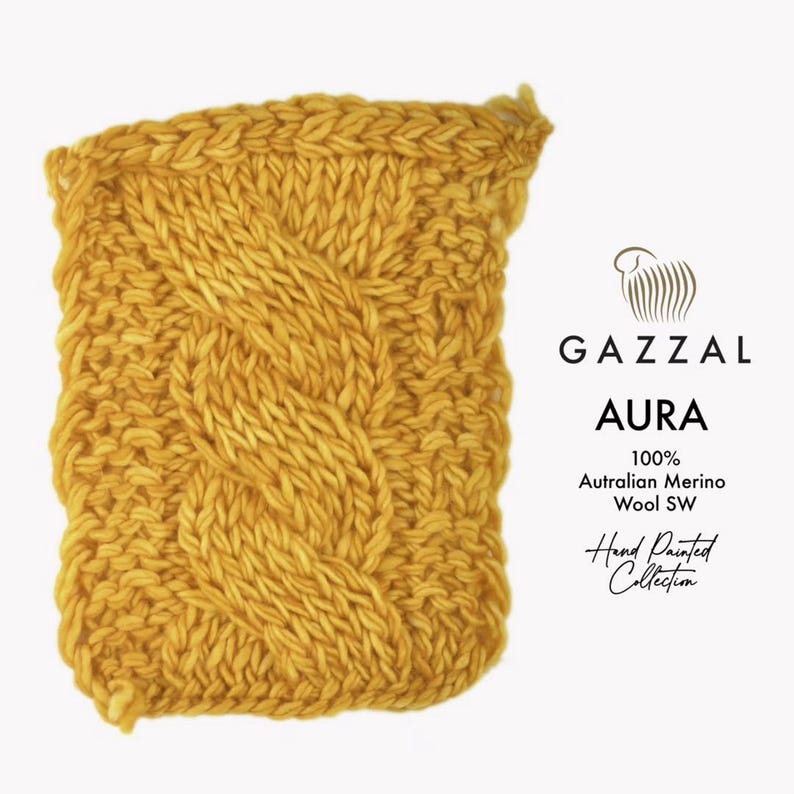 Gazzal Aura Yarn: Hand-Painted Australian Merino Wool, 100g DK Light Worsted bild 9
