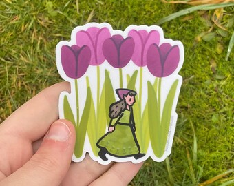 Among The Tulips Sticker | Waterproof Vinyl Decal