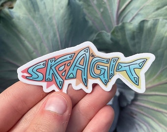 Local Sticker | Skagit Salmon | Waterproof Vinyl Decal