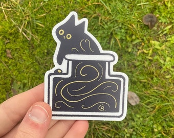 New! | Ink Cat Sticker - Waterproof Vinyl Stickers