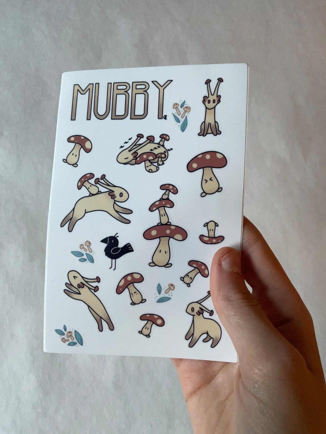Mubby Sticker Sheet - Mushroom Decal, Waterproof Vinyl - Etsy