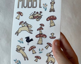 Mubby Sticker Sheet - Mushroom Decal, Waterproof Vinyl