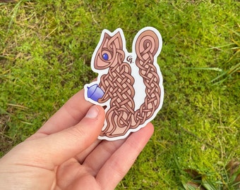 NEW! | Celtic Squirrel Sticker - Waterproof Vinyl Stickers