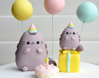 Pusheen inspired - Fondant - Cake Topper