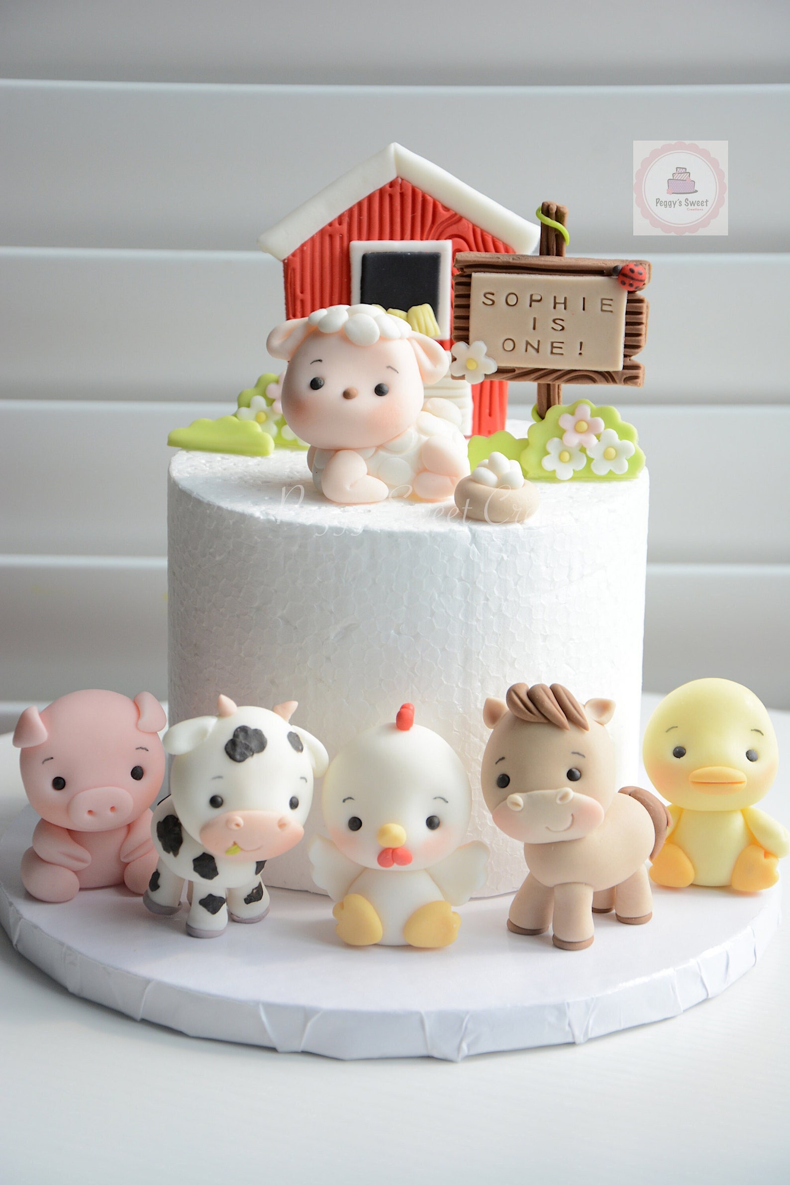 Farm Animal Cake Toppers Fondant Cake Topper Birthdady Baby Shower