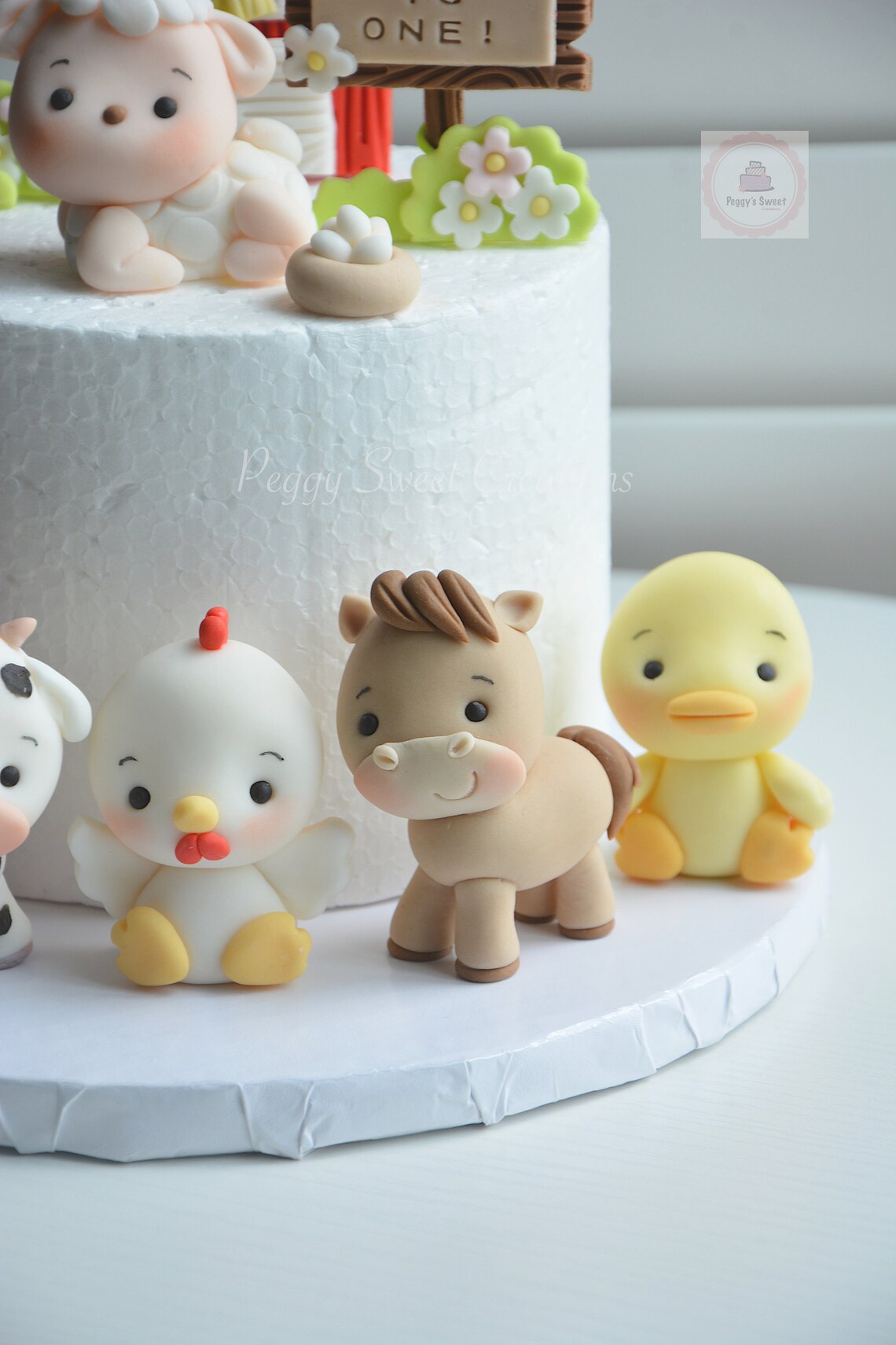 Farm Animal Cake Toppers Fondant Cake Topper Edible Etsy