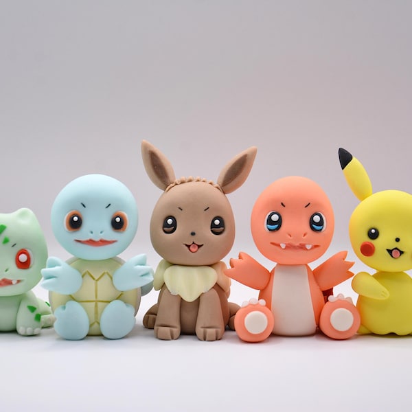 Handmade Fondant Anime Cake Toppers - Birthday Party